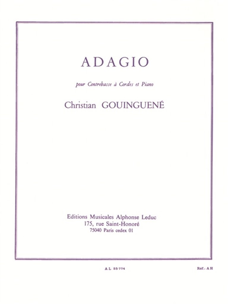 Adagio For Double Bass And Piano